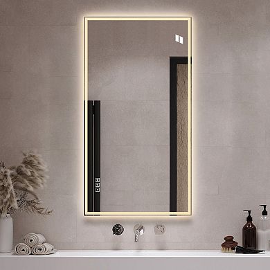 TOEMOA 48 Inch LED Bathroom Mirror with Anti-Fog and Dimmable Lighting