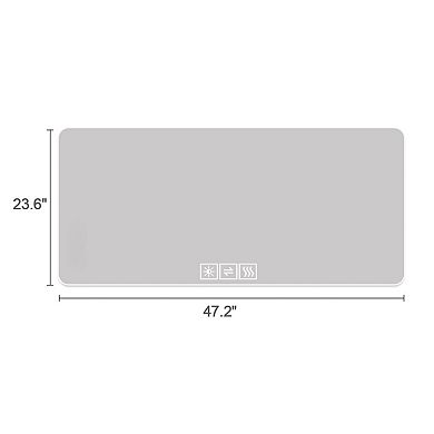 TOEMOA 48x24 Inch LED Backlit Bathroom Mirror with Anti-Fog and Dimmable Lighting