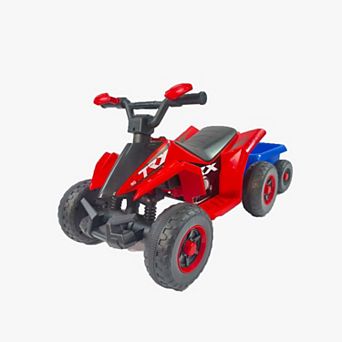 TOEMOA 6V Battery Powered Kids Electric Vehicle Ride-On Toy ATV w/Headlights