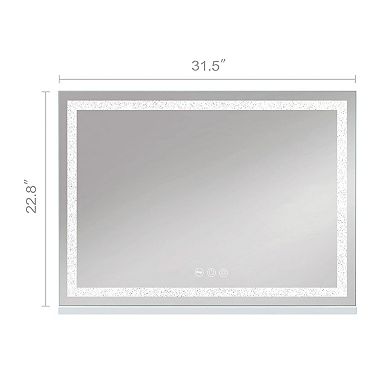 TOEMOA Illuminated Vanity Mirror with Adjustable Lighting and Magnification
