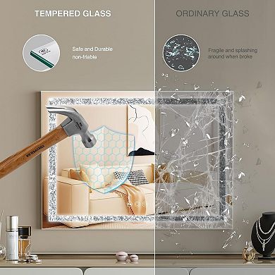 TOEMOA Illuminated Vanity Mirror with Adjustable Lighting and Magnification