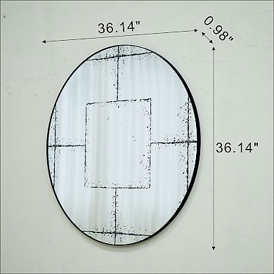 TOEMOA Round Wall-Mounted Mirror for Versatile Home Decor and Space Enhancement
