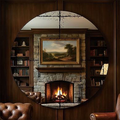 TOEMOA Round Wall-Mounted Mirror for Versatile Home Decor and Space Enhancement