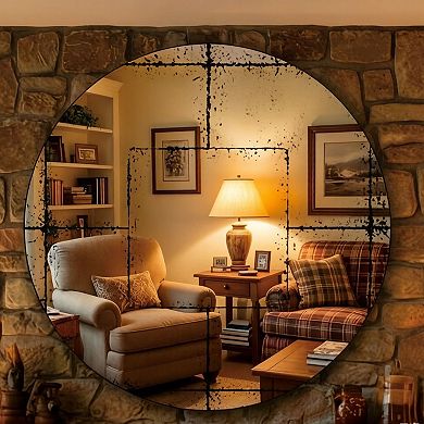 TOEMOA Round Wall-Mounted Mirror for Versatile Home Decor and Space Enhancement