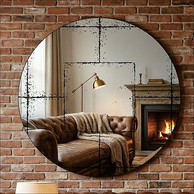 TOEMOA Round Wall-Mounted Mirror for Versatile Home Decor and Space Enhancement