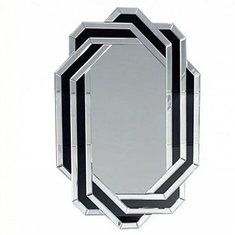 TOEMOA Contemporary Decorative Wall Mirror with Crystal Accent for Multiple Rooms