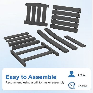4-Piece 21.26D×34.25H HDPE Armless Patio Dining Chairs All Weather Resistant