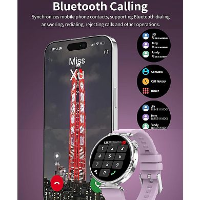 Smart Watch for Women, Answer/Make Call, 1.27'' Clear Screen Fitness Tracker with Sleep Monitor