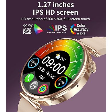 Smart Watch for Women, Answer/Make Call, 1.27'' Clear Screen Fitness Tracker with Sleep Monitor