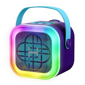 KIDdesigns KPop Demon Hunters Mini Karaoke with Dual Wireless Mics & Disco Ball