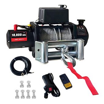 Truck Electric Winch Kit,Waterproof Steel Cable Truck Winch,Power Winch With Handheld Remote