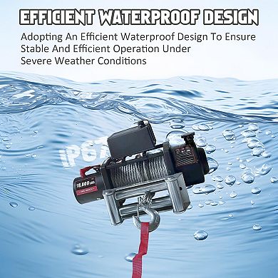 Truck Electric Winch Kit,Waterproof Steel Cable Truck Winch,Power Winch With Handheld Remote