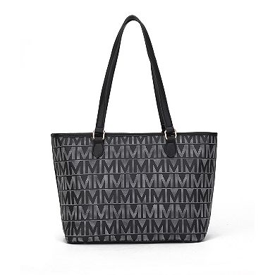 MKF Collection Marimar M Signature Faux Leather Tote Bag 4-Piece Set