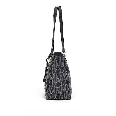 MKF Collection Marimar M Signature Faux Leather Tote Bag 4-Piece Set