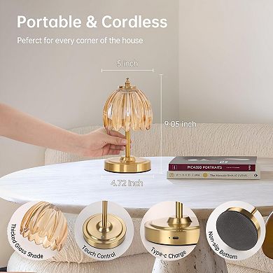 Tulip Small Cordless Touch Lamp Gifts for Mom