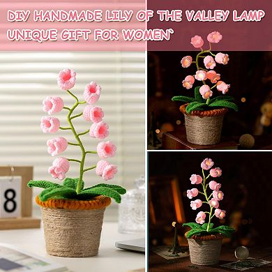 Crochet Lily Table Lamp Birthday Mother's Day Gifts