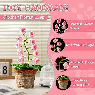 Crochet Lily Table Lamp Birthday Mother's Day Gifts