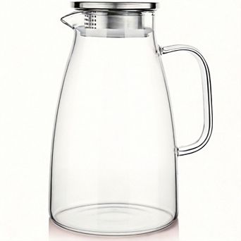 Glass Pitcher With Lid Water Jug 2 Liter 68oz