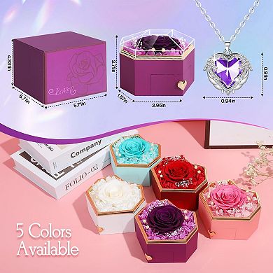 Preserved Rose Necklace Mother's Day Birthday Gift