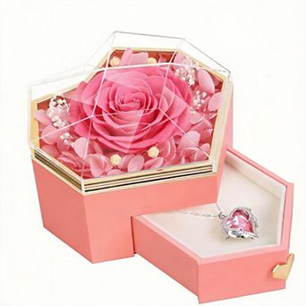 Preserved Rose Necklace Mother's Day Birthday Gift