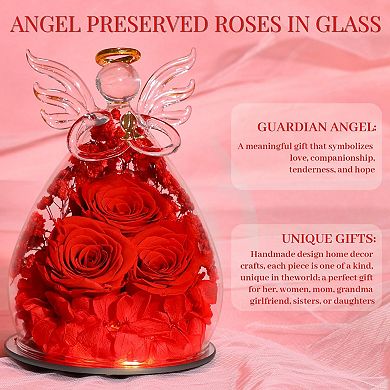 Preserved Rose Angel Birthday Mother's Day Gift