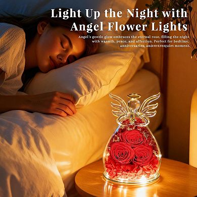 Preserved Rose Angel Birthday Mother's Day Gift