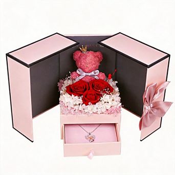 Preserved Rose Necklace Mother's Day Gift for her