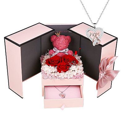 Preserved Rose Necklace Mother's Day Gift for her