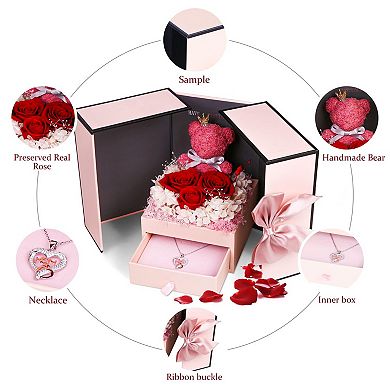 Preserved Rose Necklace Mother's Day Gift for her