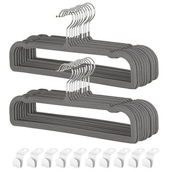 Non Slip Velvet Hangers Closet Organizer 20 pc