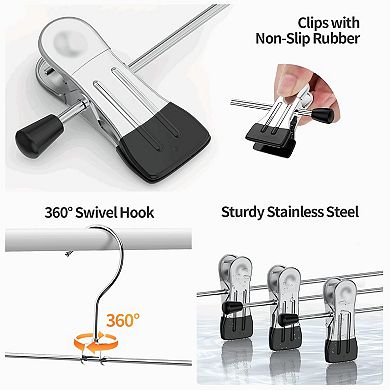 Pants Hangers With Clips Adjustable Hanger 20pc