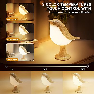 Bird Cordless Touch Night Light Gifts for Mom
