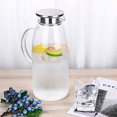Glass Pitcher with Lid Handle Water Pitcher 100oz