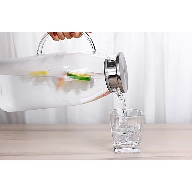 Glass Pitcher with Lid Handle Water Pitcher 100oz