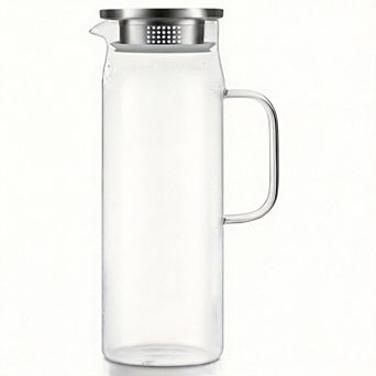 Glass Pitcher With Lid Borosilicate Glass Jug 1.5liter