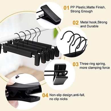 Skirt Hangers With Clips 360° Swivel Hangers 10pc
