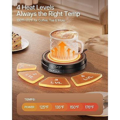 50W Mug Warmer 4 Temps & 12H Timer Gifts for Mom