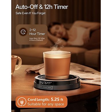 50W Mug Warmer 4 Temps & 12H Timer Gifts for Mom