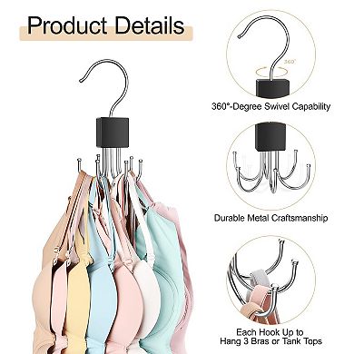 Bra Hanger 360° Rotatable Organizer Space Saving 2pc