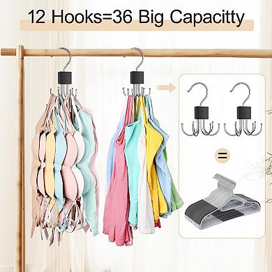 Bra Hanger 360° Rotatable Organizer Space Saving 2pc