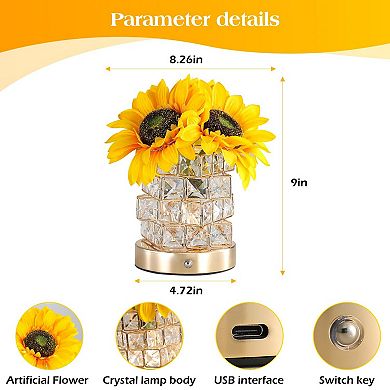 Cordless Touch Sunflower Lamp Mother's Day Gifts