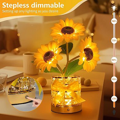 Sunflower Cordless Touch Lamp Mother’s Day Wedding Gifts