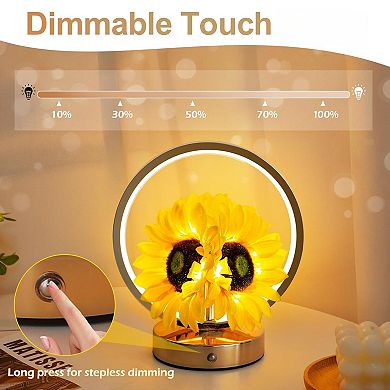 Sunflower Cordless Touch Lamp Birthday Mother's Day Gifts