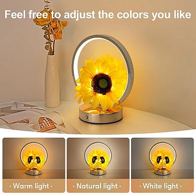 Sunflower Cordless Touch Lamp Birthday Mother's Day Gifts