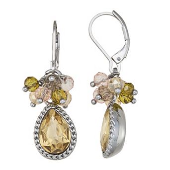 Simply Vera Vera Wang Silver Tone Leverback Shaky Teardrop Earrings