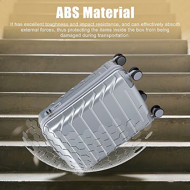 Trikiousd 20 Inch ABS Hard Shell Travel Checked Luggage with Combination Lock