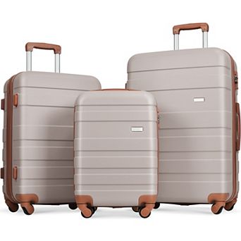 Trikiousd Hardshell Luggage Sets 3 pc with Spinner Wheels Suitcase and TSA Lock 20''24''28''