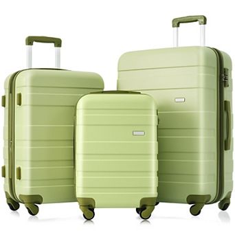 Trikiousd Hardshell Luggage Sets 3 pc with Spinner Wheels Suitcase and TSA Lock 20''24''28''