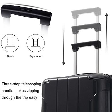 Trikiousd 20" ABS Hardshell Carry-On Luggage with TSA Lock & Spinner Wheels