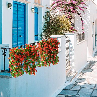 2pcs Artificial Violet Vines Hanging Flowers UV Resistant Decoration